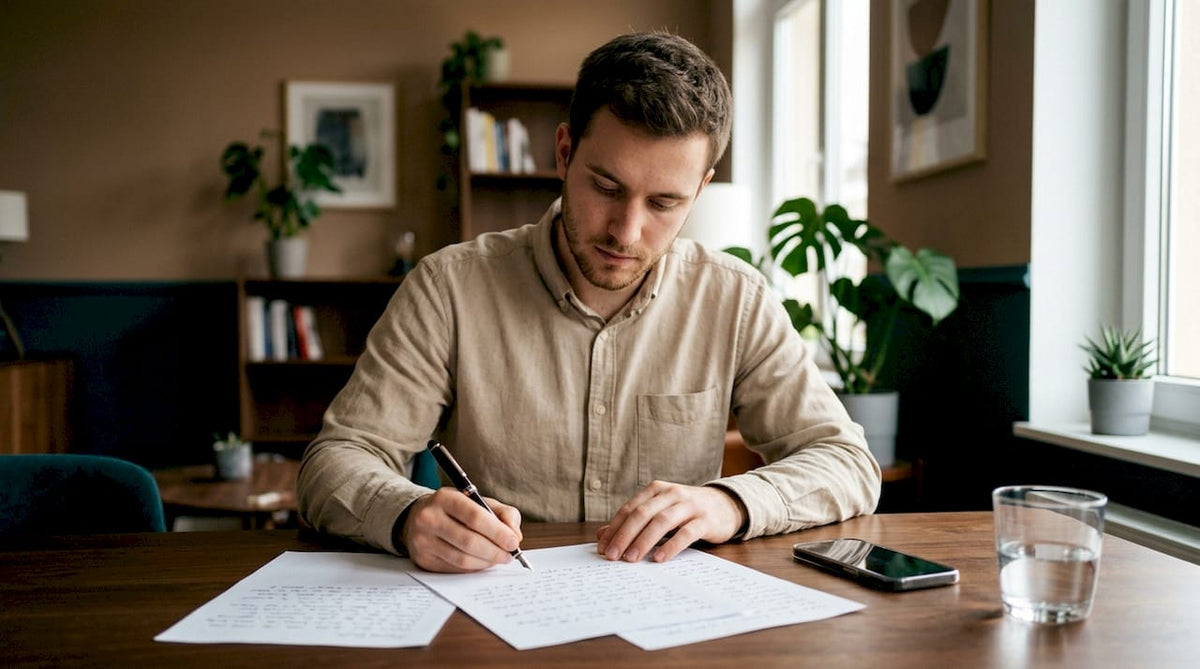 Ein junger Mann entwickelt im Homeoffice innovative Produktbilder auf Basis von Datenanalysen.